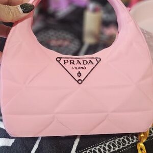 3D printed- Pink Quilted Shoulder Bag pen/make up brush holder/planter